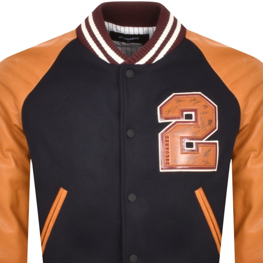DSQUARED2 College Bomber Jacket Navy | Mainline Menswear DSQUARED2 College Bomber Jacket Navy | Mainline Menswear
